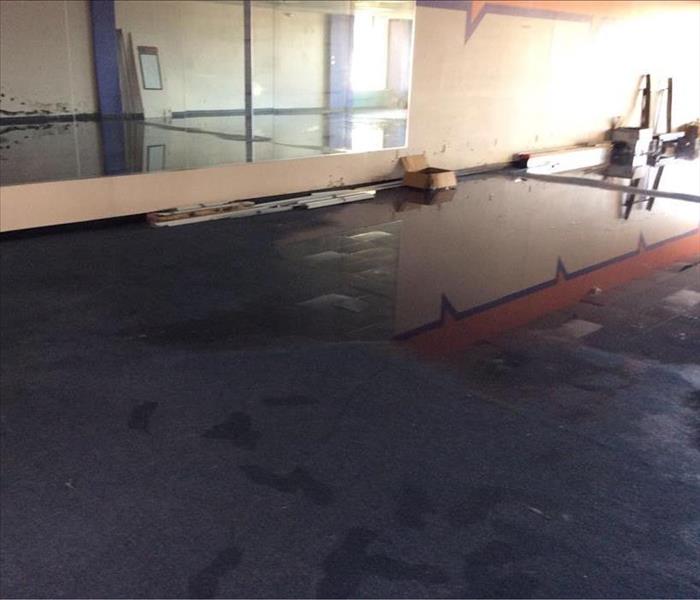 Office damaged by flood water