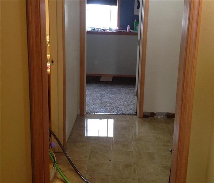 Standing water in a home in Prescott, AZ.